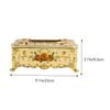 ABOOFAN Gold Tissue Box Holder European Style Napkin Container with Large Opening Design and Rose Patterned Plastic Stylish Napkin Case for Bathroom and Restaurant Use view 2