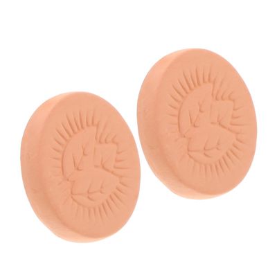 ABOOFAN Brown Sugar Keeper Disc 2pcs Terracotta Reusable Sugar Softening Disk Food Moisture Absorber for Kitchen Storage Containers Home Bakery Use
