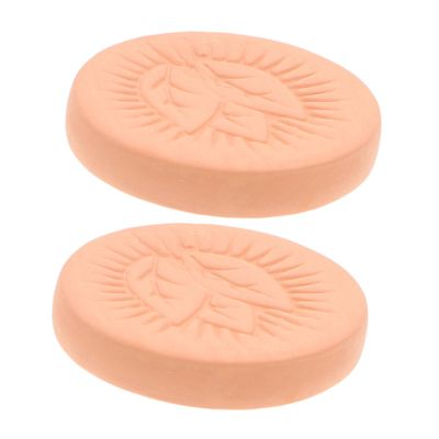 SOLUSTRE Brown Sugar Softener Disc and Reusable Sugar Softening Disk Terracotta Moisture Keeper for Food Storage Containers Kitchen and Bakery 2pcs
