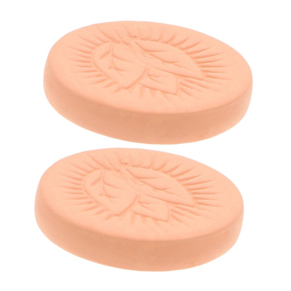 SOLUSTRE Brown Sugar Softener Disc and Reusable Sugar Softening Disk Terracotta Moisture Keeper for Food Storage Containers Kitchen and Bakery 2pcs
