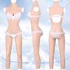 YEEFAIRY Silicone Crossdresser Breastplate Fake Boobs 9-Point High Neck Bodysuit Female Appearance for Transgender Artificial Tube & Hole Longwear Prosthesis Suit (D Cup, Bronze, Gel Filler) view 2