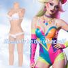YEEFAIRY Silicone Crossdresser Breastplate Fake Boobs 9-Point High Neck Bodysuit Female Appearance for Transgender Artificial Tube & Hole Longwear Prosthesis Suit (D Cup, Bronze, Gel Filler) view 3