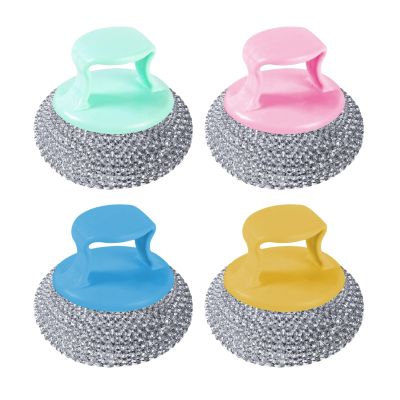 Scrubbing Brush - Dish Brush | Non-Scratch Short Handle Brush Pad | Kitchen Cleaning Brush for Cleaning Pots and Pans Grill Sink