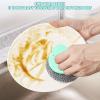 Scrubbing Brush - Dish Brush | Non-Scratch Short Handle Brush Pad | Kitchen Cleaning Brush for Cleaning Pots and Pans Grill Sink view 2