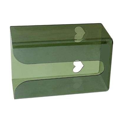 19 x 12 x 8.5 cm Wet Wipe Holder Tissue Box Wall Mounted Tissue Box Holder Transparent Tissue Box Cosmetic Box Wall Dispenser for Table Kitchen Cabinet and Wall Up or Down Uncovered Side