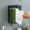 19 x 12 x 8.5 cm Wet Wipe Holder Tissue Box Wall Mounted Tissue Box Holder Transparent Tissue Box Cosmetic Box Wall Dispenser for Table Kitchen Cabinet and Wall Up or Down Uncovered Side view 3