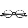 Lanomi Mini Round Reading Glasses Women Men Lightweight Plastic Frame Flexible Small Reading Eyeglasses PC Frame Bright Black Glasses 3.0 view 1