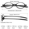 Lanomi Mini Round Reading Glasses Women Men Lightweight Plastic Frame Flexible Small Reading Eyeglasses PC Frame Bright Black Glasses 3.0 view 2