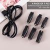 7 Pcs Universal Electric Shaver Charger Kit, Black Razor Charger Cord, USB Shaver Charger Cable for Men's Razors & Trimmers, Bathroom & Travel Essential view 3