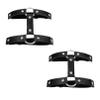2 Pcs Garter Belt,Black Adjustable Women's Leg Suspenders Anti-Slip Clip Elastic Legs Belts Clothing Accessories Sexy Suspender Garters Harness Straps for Thigh-High Socks,for Lingerie or Cosplay view 1