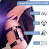 2 Pcs Garter Belt,Black Adjustable Women's Leg Suspenders Anti-Slip Clip Elastic Legs Belts Clothing Accessories Sexy Suspender Garters Harness Straps for Thigh-High Socks,for Lingerie or Cosplay view 4