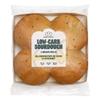 ROBERT ANDREW Low-Carb Sourdough Brown Rolls, 13.3g Carbs 12.3g Protein 156 Kcal, High Protein & Fibre, Freshly Baked Bread, Freezer Friendly, 4x60g view 1