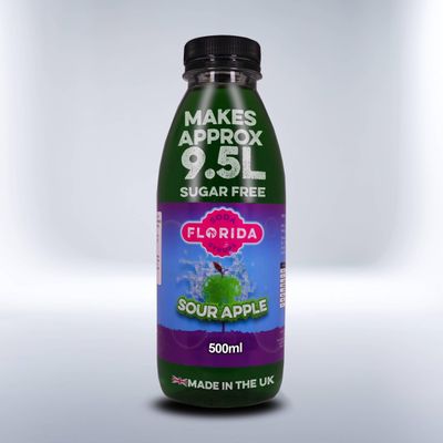 Florida Soda Syrup Compatible with SodaStream - 500 ml, Mix n Match, Multiple Flavours, Concentrates, Flavourings For Fizzy Drinks (Sour Apple Sugar Free)