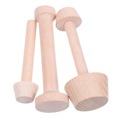 Alipis Wooden Egg Tart Molds Set 3pcs Mini Pie and Tartlet Bakeware with Double-Sided Tamper Kitchen Baking Tools for Pastry Dough and DIY Dessert Preparation