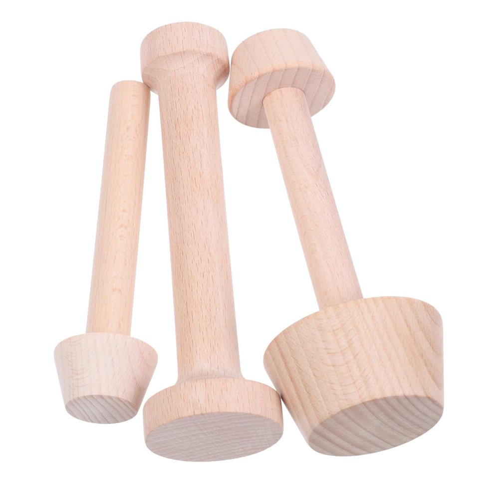 Alipis Wooden Egg Tart Molds Set 3pcs Mini Pie and Tartlet Bakeware with Double-Sided Tamper Kitchen Baking Tools for Pastry Dough and DIY Dessert Preparation