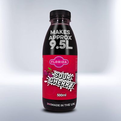 Florida Soda Syrup Compatible with SodaStream - 500 ml, Mix n Match, Multiple Flavours, Concentrates, Flavourings For Fizzy Drinks (Sour Cherry)