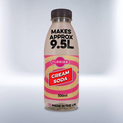 Florida Soda Syrup Compatible with SodaStream - 500 ml, Mix n Match, Multiple Flavours, Concentrates, Flavourings For Fizzy Drinks (Cream Soda)