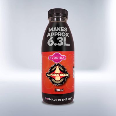 Florida Soda Syrup Compatible With Sodastream - Single Pack, Aspartame Free 330 ml (Pack of 1), Ginger Beer