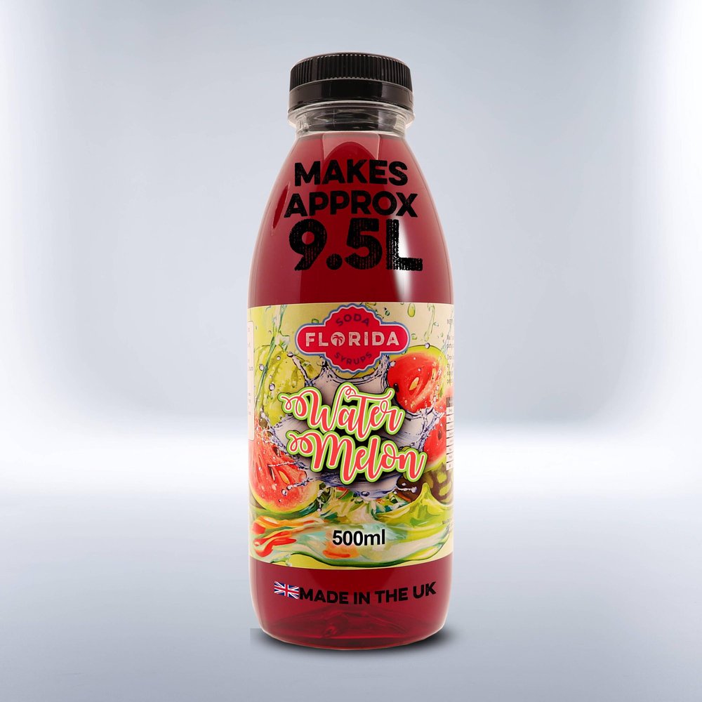 Florida Soda Syrup Compatible with SodaStream - 500 ml, Mix n Match, Multiple Flavours, Concentrates, Flavourings For Fizzy Drinks (Watermelon)