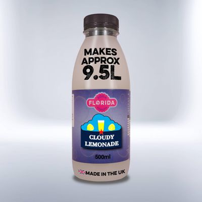 Florida Soda Syrup Compatible with SodaStream - 500 ml, Mix n Match, Multiple Flavours, Concentrates, Flavourings For Fizzy Drinks (Cloudy Lemonade Sugar)
