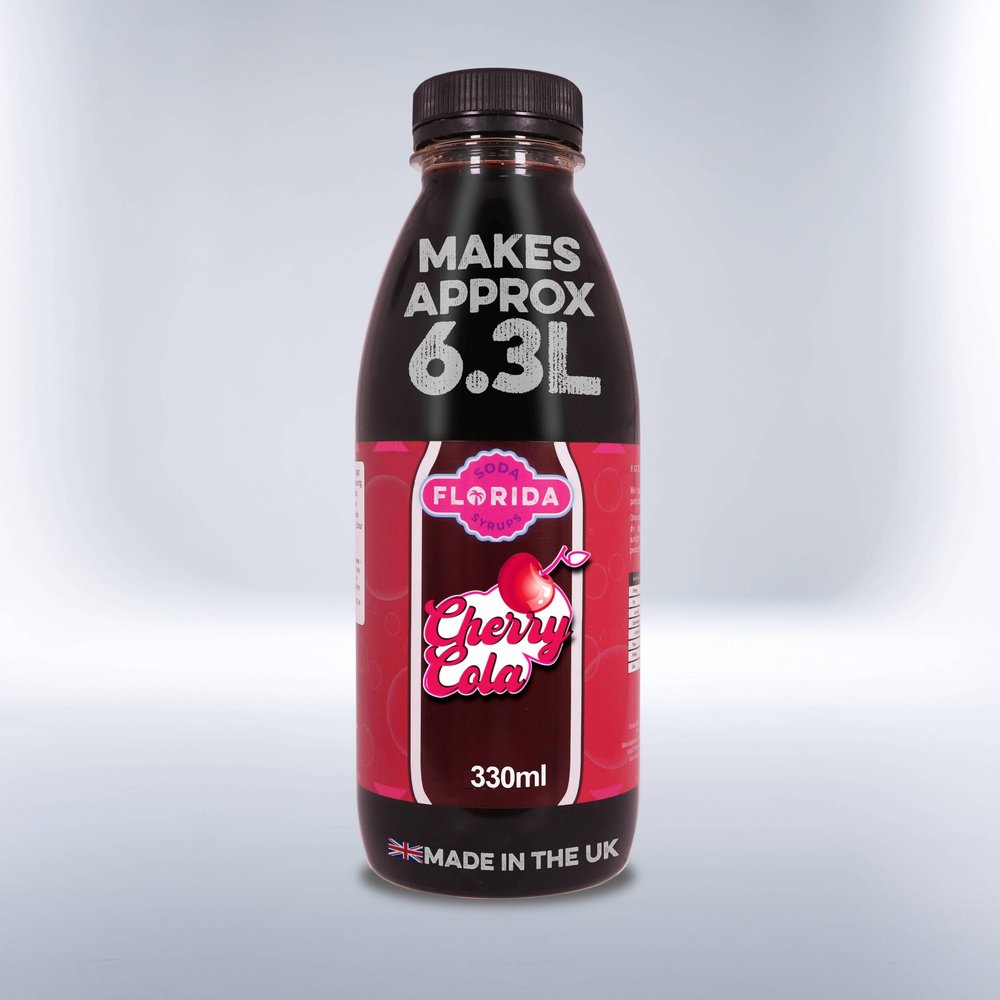 Florida Soda Syrup Compatible With Sodastream - Single Pack, Aspartame Free 330 ml (Pack of 1), Cherry Cola