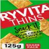 Thins Snack It Sour Cream & Chive Flavour Flatbread Snacks 5 x 125g, view 2