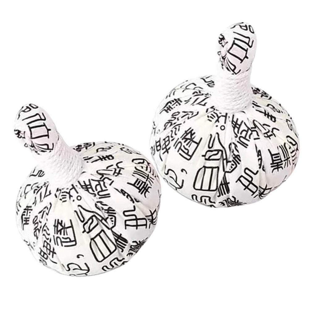 Moxibustion Heating Massage Balls Cotton Cloth 2pcs for Full Body Relief