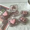 JJDFW Contact Lens Cases Pink Transparent Love Bow Girl Portable Beauty Pupil Storage Box Travel Eye Care Container view 2