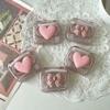 JJDFW Contact Lens Cases Pink Transparent Love Bow Girl Portable Beauty Pupil Storage Box Travel Eye Care Container view 4