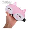 Funny Eye Mask 2pcs Silk Cute Cartoon Fox Sleeping Mask view 4