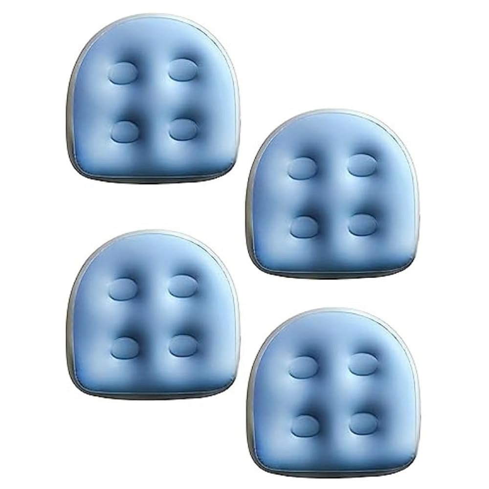 Etyrerre 4 Piece Spa and Booster, Blue PVC Spa Waterproof Back Pad,Soft Spa Cushion Massage Mat