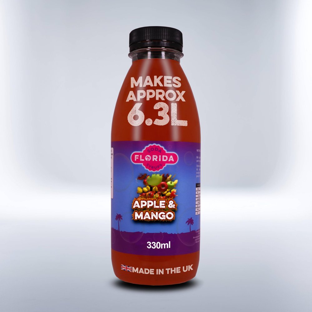Florida Syrups Flavours Compatible with Sodastream Machines - Soda Drink Flavourings 330 ml (Pack of 1), Strawberry & Lime