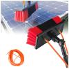 10-39 FT Adjustable Window Cleaning Pole Kit with 20M Hose & 180 Rotating Brush Head, Aluminum Handle, Solar Panel, Deck Cleaner,50cm,500cm view 1