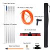 10-39 FT Adjustable Window Cleaning Pole Kit with 20M Hose & 180 Rotating Brush Head, Aluminum Handle, Solar Panel, Deck Cleaner,50cm,500cm view 2