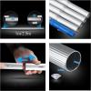 10-39 FT Adjustable Window Cleaning Pole Kit with 20M Hose & 180 Rotating Brush Head, Aluminum Handle, Solar Panel, Deck Cleaner,50cm,500cm view 4