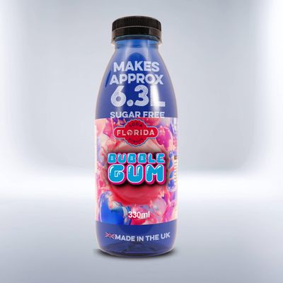 Florida Syrups Flavours Compatible with Sodastream Machines - Soda Drink Flavourings 330 ml (Pack of 1), Bubblegum Sugar Free