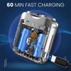 R-12 Mini Electric Shaver for Men, 2025 New Portable Waterproof Beard Shaver with Suitcase Design, Travel-Friendly Men's Shaving Razor (Black) view 4