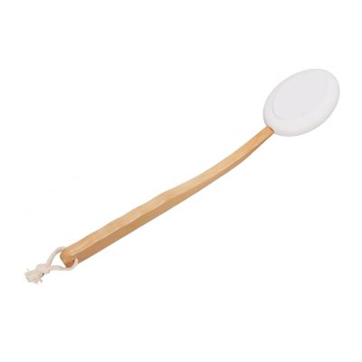 Long Handle Back Scrubber Back Lotion Applicator with 6pcs Replacement Heads for Deep Cleaning Lymphatic Drainage Skin Care