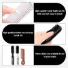 3PCS Professional Barber Kit, Comb, Clipper Cleaning Brush, Beard Comb Set, Suitable for Salon & Home Hair Styling Tools (Black,Silver,Brown) view 3