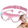 Ocastuted Kids Swim Goggles - Toddler Swim Goggles - Waterproof Large Frame Anti-fog Anti-UV Leak-proof Earplug With Case 2-14 Years Old For Beach view 1