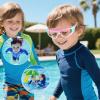 Ocastuted Kids Swim Goggles - Toddler Swim Goggles - Waterproof Large Frame Anti-fog Anti-UV Leak-proof Earplug With Case 2-14 Years Old For Beach view 2