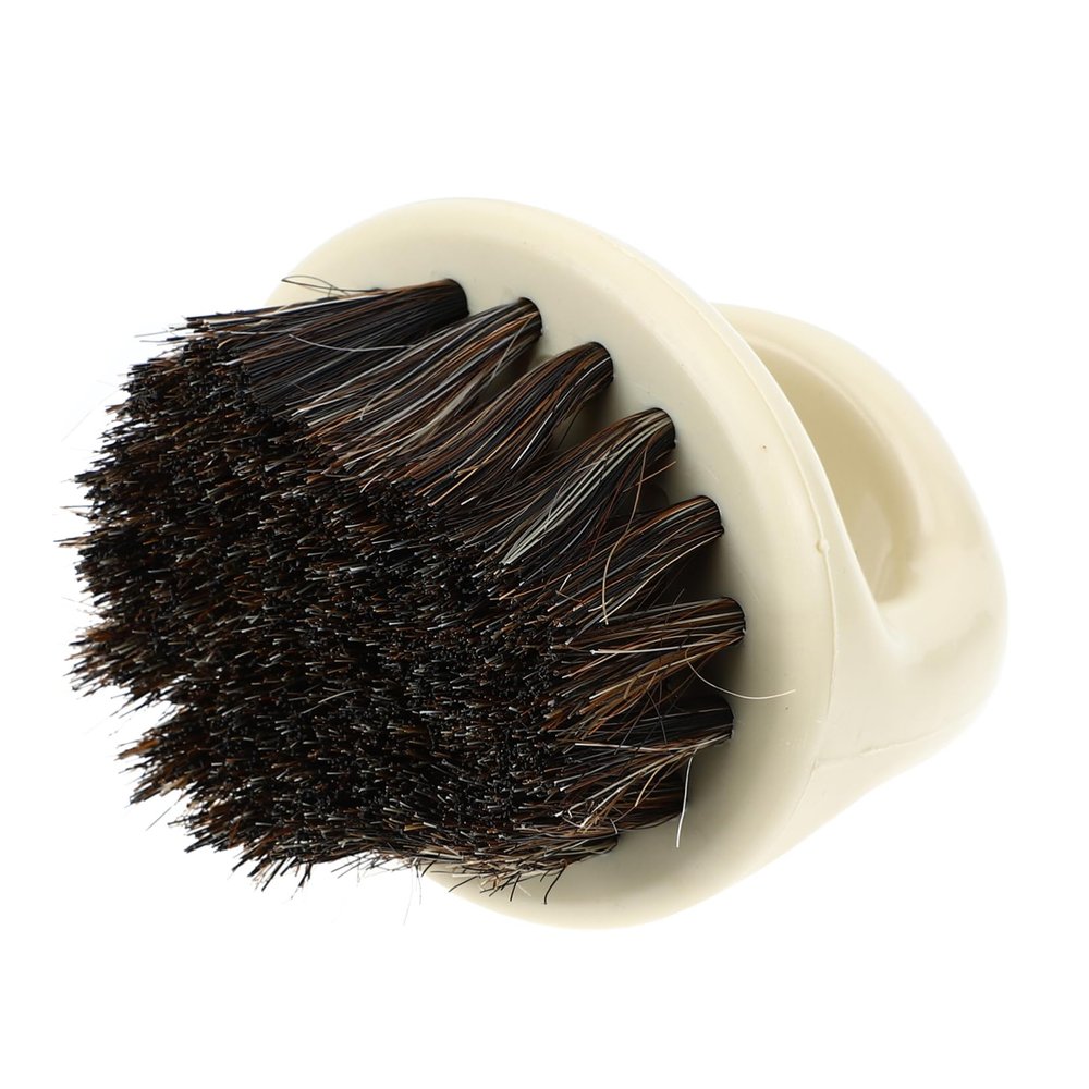 NIYANGLE Softer Cleaning Brush with Supple Horsehair Bristles and Hanging Design, Lint-free Shoe Brush for Clothes and Footwear Cleaning, Compact Plastic Handle for Home Use