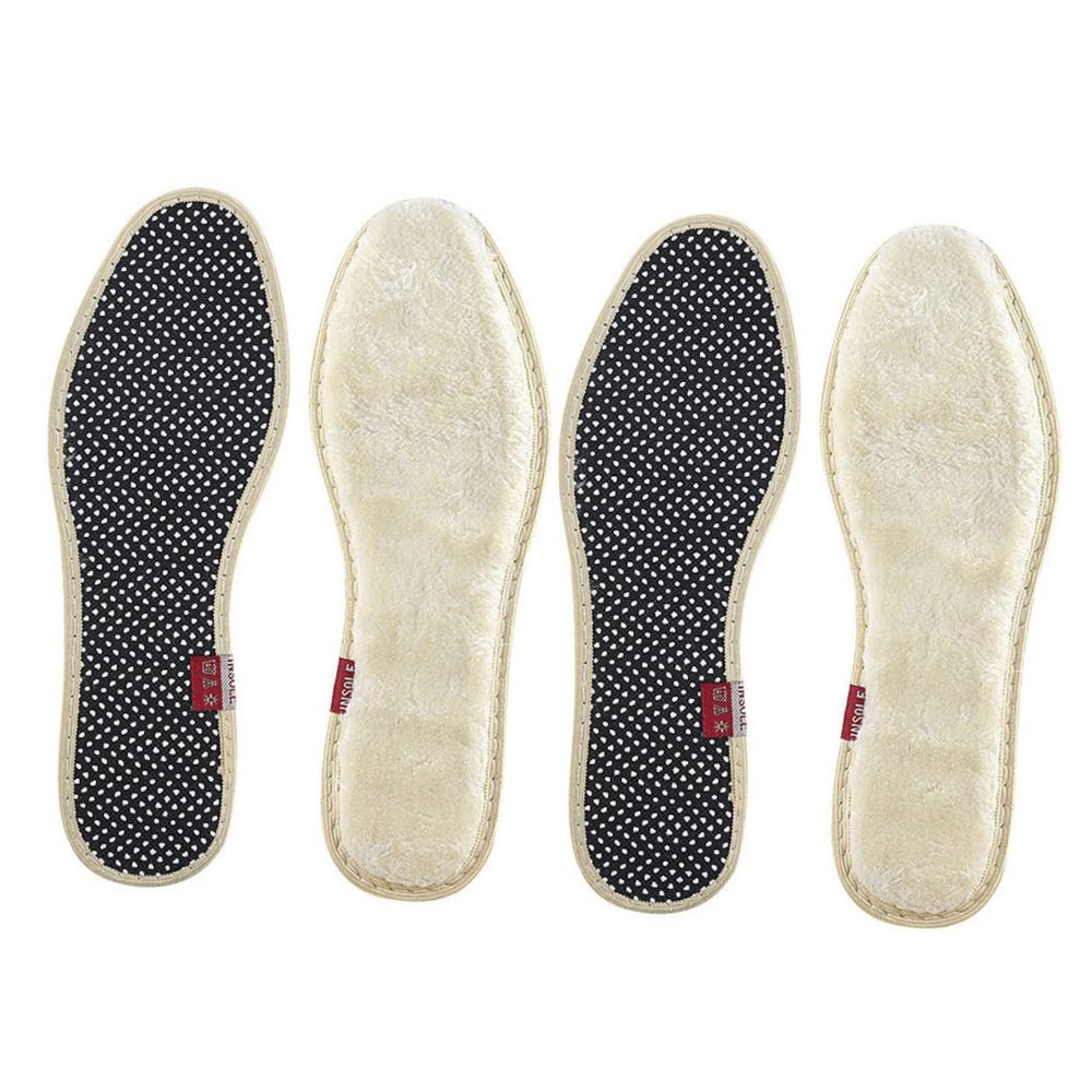Vaguelly 2 Pairs of Winter Warm Insoles for Shoes Thickened Imitation Wool and Breathable Latex Material, Keep Feet Warm and Fit Most Styles of Shoes for Winter