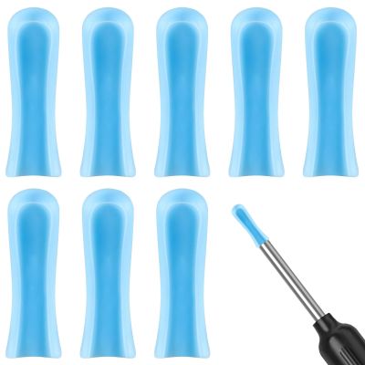 Ear Spoon Tips Silicone Ear Wax Removal Replacement Tips for Ear Camera Ear Wax Removal Endoscope (Blue, 60 Pcs)