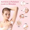 2025 New Glow Aura Womens Shaver, GlowShave 2-in-1 Womens Body Shaver, Bikini and Facial Trimmer for Women, Groin Trimmer for Men, Wet & Dry, IPX7 Waterproof & Easy Cleaning (Blue) view 3