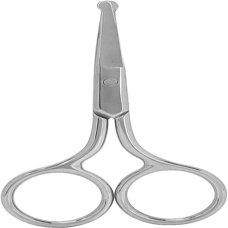 Nose Hair Scissors, Facial Hair Scissors, Professional Stainless Steel Rounded Tip Scissors For Eyebrows Nose Moustache Beardmj-Wb090 Useful