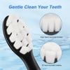 10 Pcs Replacement Brush Heads Compatible with Suri Electric Toothbrush for Suri Replacement Toothbrush Heads, Midnight Black view 2