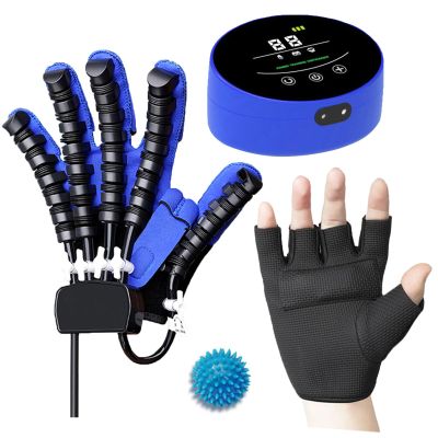 XNKLPY Rehabilitation Robot Glove Hand Exercise Tool Self-Training Hand Therapy Equipment Finger Orthosis For Finger Cramps For Arthritis Stroke Hemiplegia Patient(Size:Left Hand XL,Color:B)