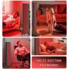 GOURIXIN Red Light Therapy for Full Body, 660nm & 850nm Red and Near Infrared with 300 Dual Chip Clinical Grade LEDs, Universal Wheel, Touchscreen and Timer view 2