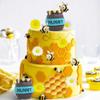1set Bee Cake Topper Honey Jar Cake Topper Honeycomb Cake Decorations Bumble Bee Cake Toppers for Birthday Bee Theme Baby Shower view 4